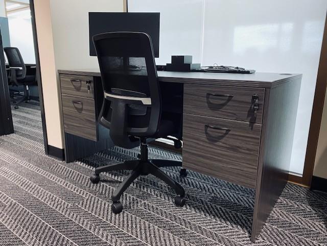 New Double Pedestal Desk & Task Chair