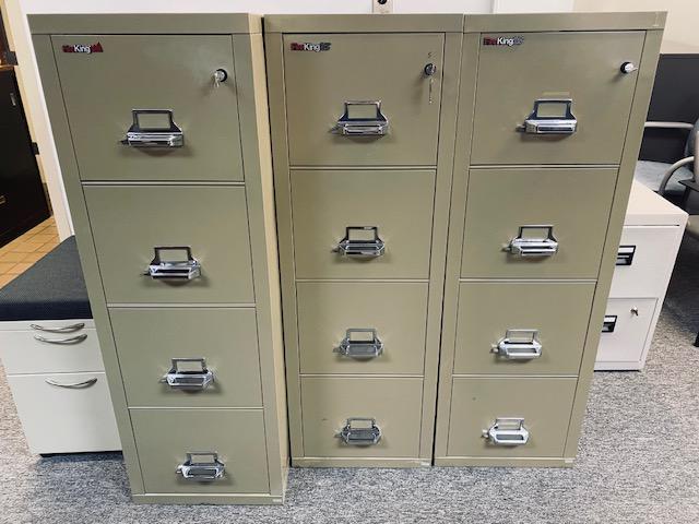 Used Vertical 4-Drawer Locking File Cabinets