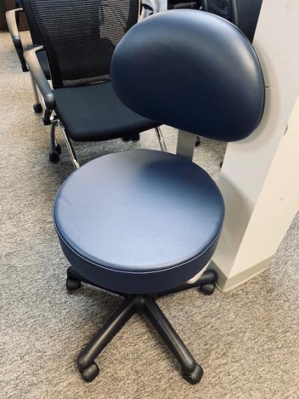 Used Armless Navy Blue Task Chair