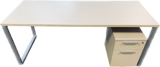 New Table Desk with File Pedestal