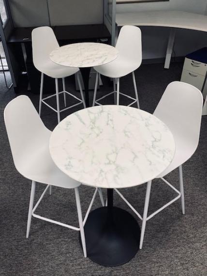 Used Marble Top Cafe Table & Cafe Chairs