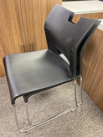 Used Black Stacking Side Chairs